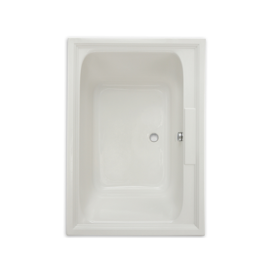 American Standard Town Square 59.5 in L x 41.625 in W x 23 in H White Acrylic Rectangular Drop In Bathtub with Back Center Drain