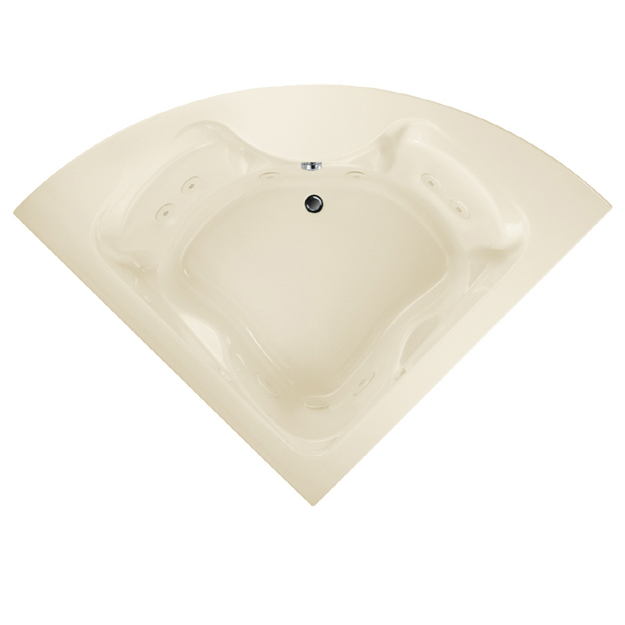 American Standard Cadet 85 in L x 60 in W x 19.75 in H 2 Person Linen Corner Whirlpool Tub