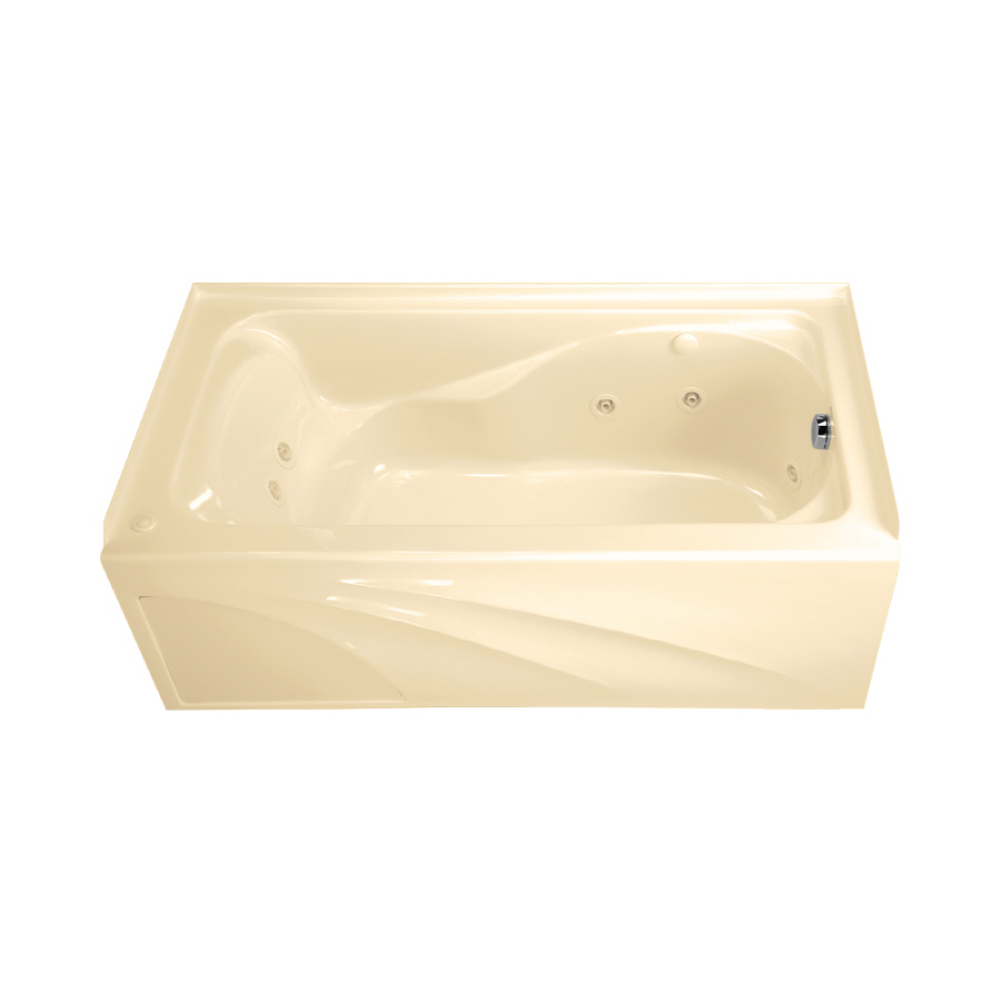 American Standard Cadet 59.88 in L x 32 in W x 20 in H Bone Rectangular Whirlpool Tub