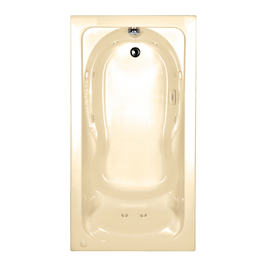 American Standard Cadet 59.88 in L x 31.75 in W x 19.75 in H Bone Rectangular Whirlpool Tub