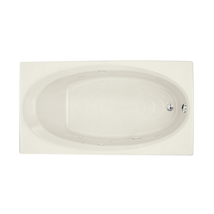 American Standard Evolution 66 in L x 36 in W x 19.75 in H Linen Oval In Rectangle Whirlpool Tub