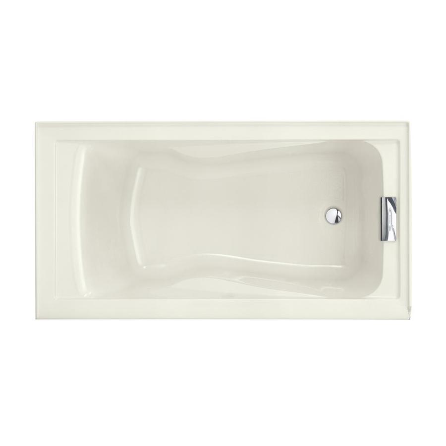 American Standard Evolution 60 in L x 32 in W x 21.5 in H Linen Acrylic Rectangular Skirted Bathtub with Right Hand Drain