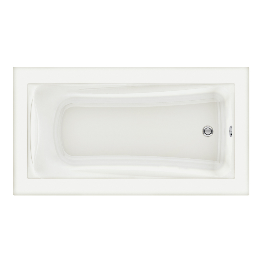 American Standard Green Tea 66 in L x 36 in W x 21 in H White Acrylic Rectangular Drop In Bathtub with Reversible Drain