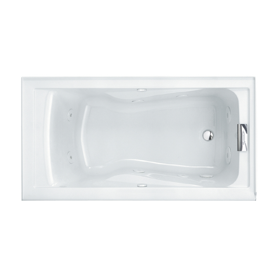 American Standard Evolution 60 in L x 32 in W x 21.5 in H Arctic Rectangular Whirlpool Tub