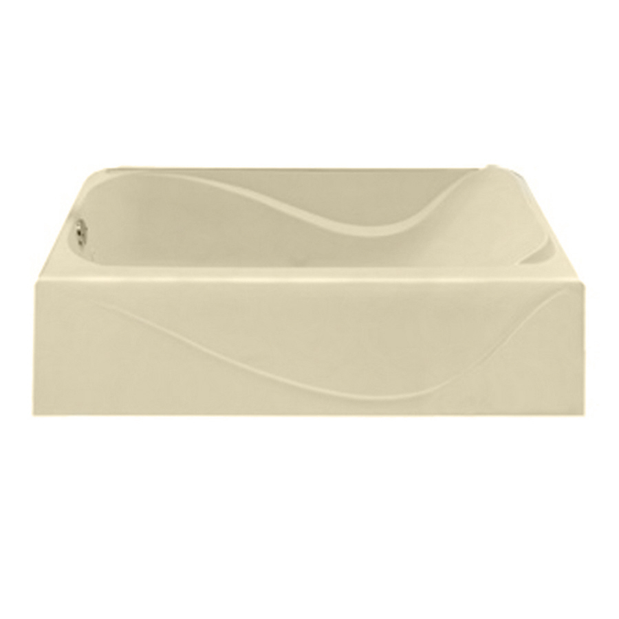 American Standard 60 in x 30 in Acrylux Bone Rectangular Skirted Bathtub with Left Hand Drain