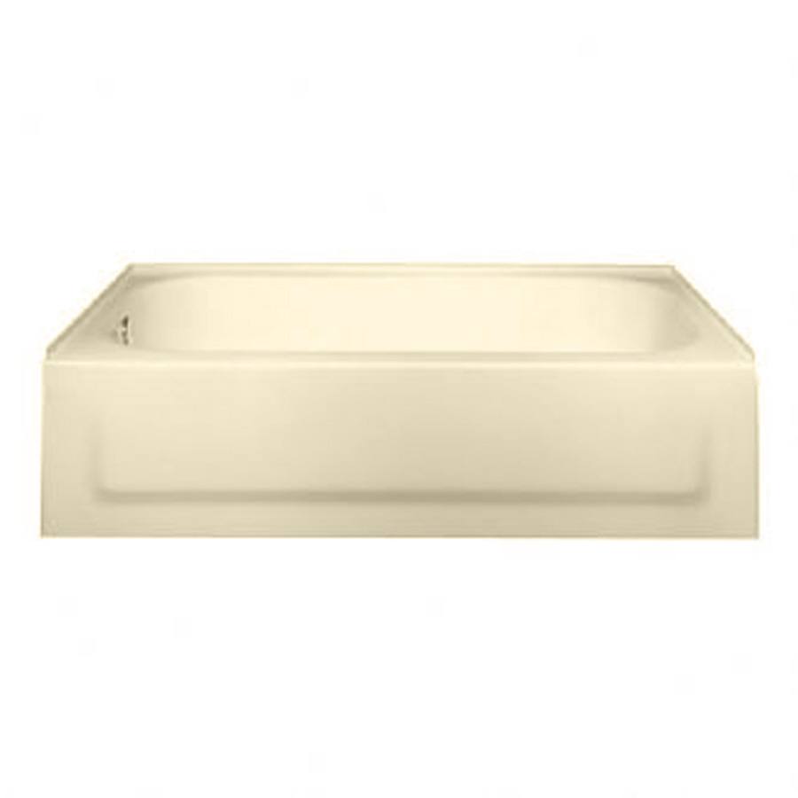 American Standard New Solar 60 in L x 30 in W x 16.625 in H Bone Enameled Steel Rectangular Skirted Bathtub with Left Hand Drain