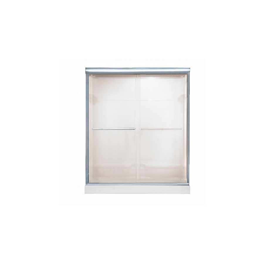 American Standard 56 in to 60 in W x 70 in H Silver Sliding Shower Door