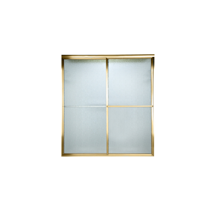 American Standard 52 in to 54 in W x 64 1/2 in H Polished Brass Sliding Shower Door