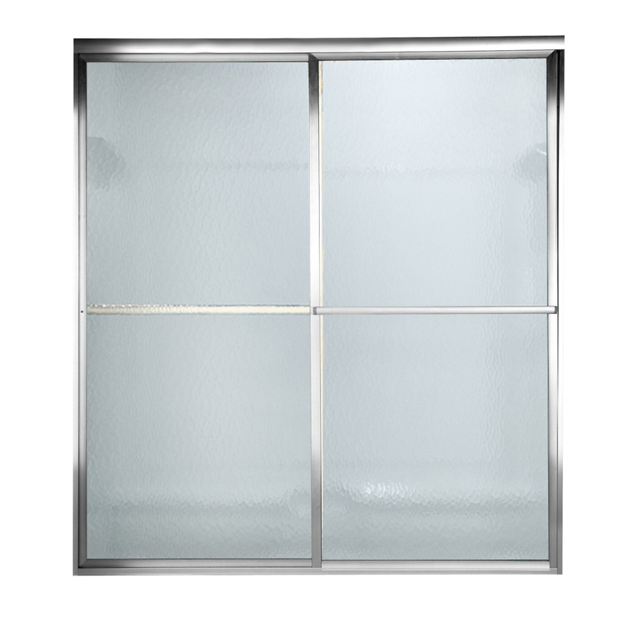 American Standard 40 in to 42 in W x 71 1/2 in H Silver Sliding Shower Door