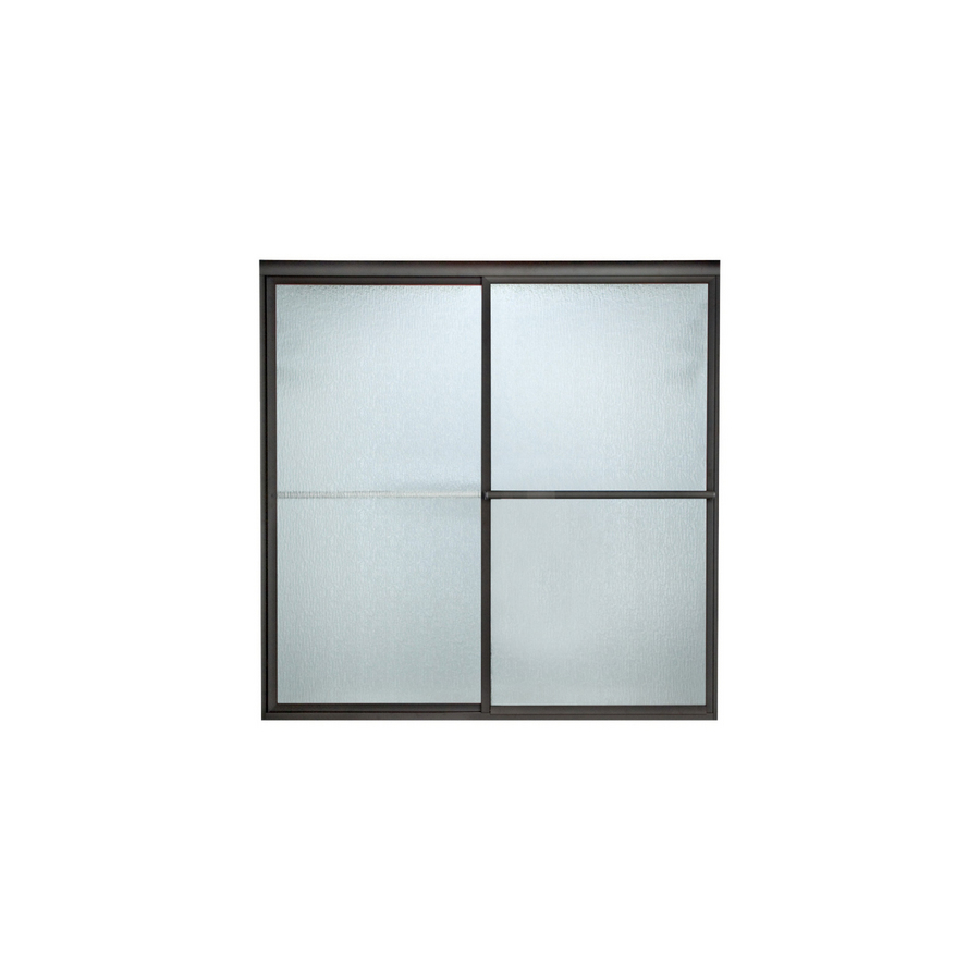 American Standard 56 in to 60 in W x 64 1/2 in H Oil Rubbed Bronze Sliding Shower Door