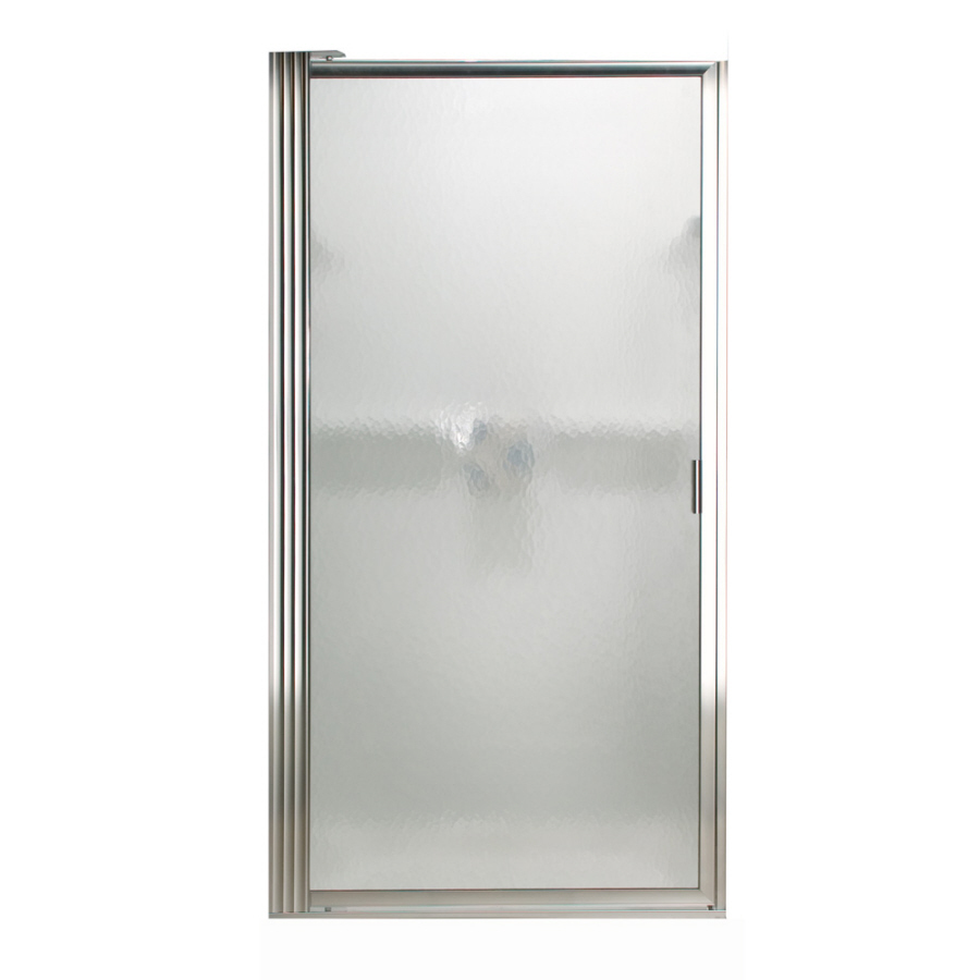 American Standard 31 1/8 in to 32 7/8 in Silver Framed Pivot Shower Door