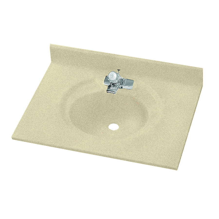 American Standard Astra Lav 25 in W x 19 in D Sand Granite Cultured Marble Integral Single Sink Bathroom Vanity Top