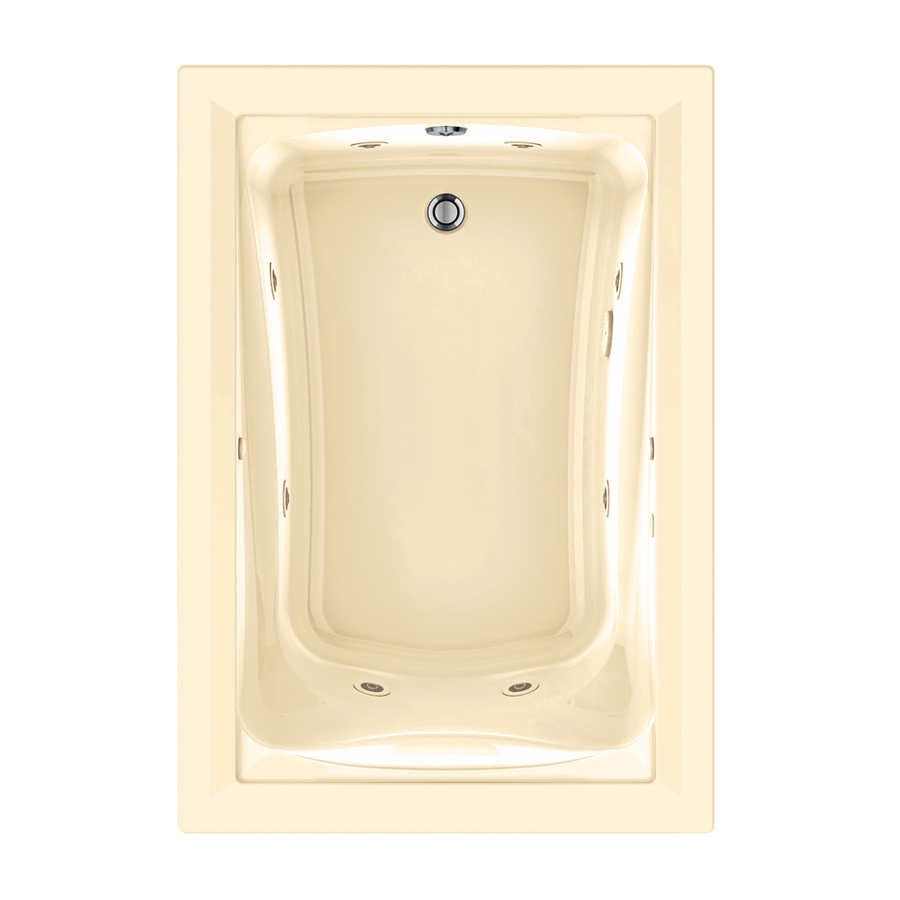 American Standard Green Tea 60 in L x 42 in W x 21 in H Bone Acrylic Rectangular Drop In Whirlpool Tub and Air Bath