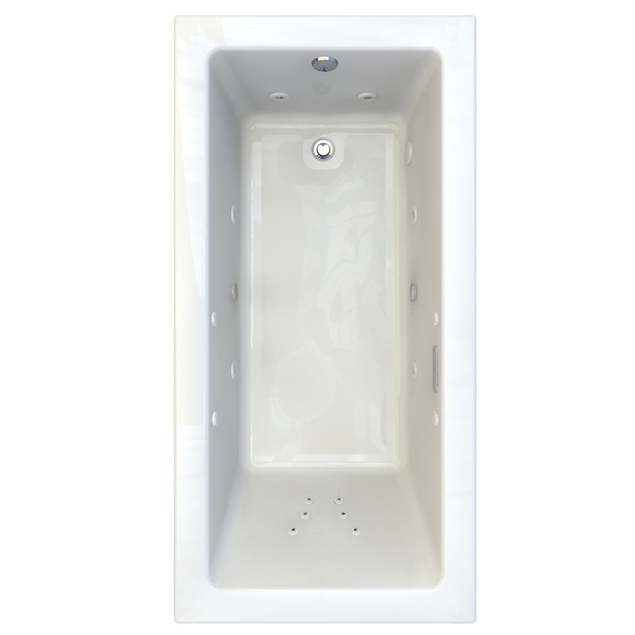 American Standard Studio 72 in L x 36 in W x 22.5 in H White Acrylic Rectangular Drop In Whirlpool Tub and Air Bath