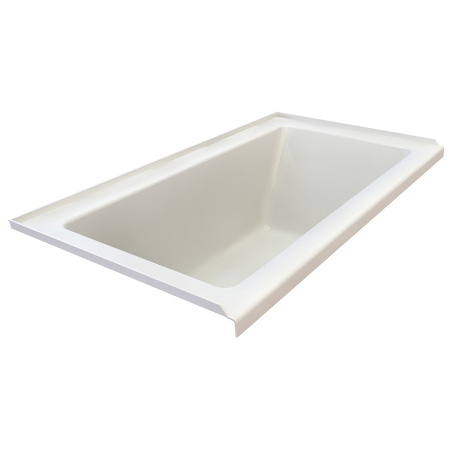 American Standard Studio 60 in L x 36 in W x 22.5 in H White Acrylic Rectangular Drop In Bathtub with Left Hand Drain