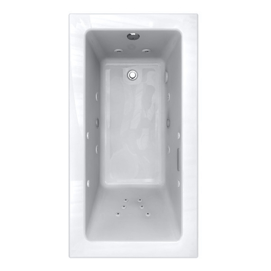 American Standard Studio 60 in L x 32 in W x 22.5 in H Arctic Acrylic Rectangular Drop In Whirlpool Tub and Air Bath