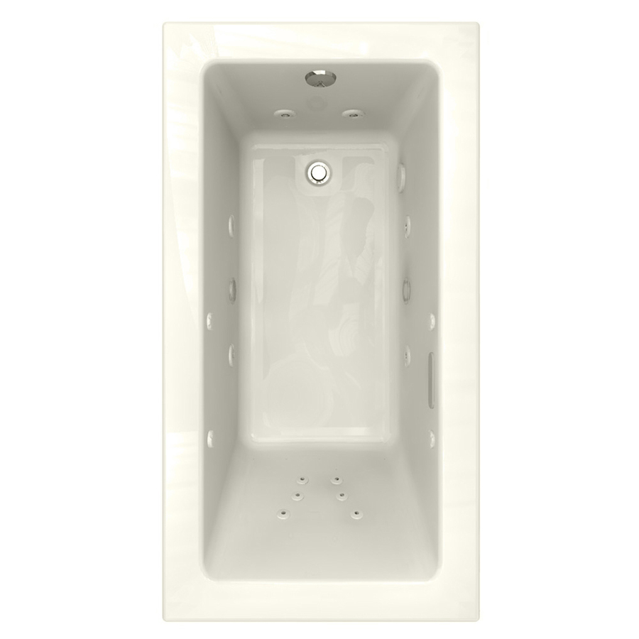 American Standard Studio 60 in L x 32 in W x 22.5 in H Linen Acrylic Rectangular Drop In Whirlpool Tub and Air Bath