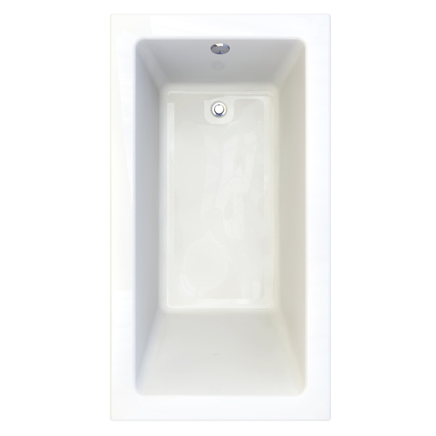 American Standard Studio 66 in L x 36 in W x 22.5 in H Arctic Acrylic Rectangular Drop In Bathtub with Reversible Drain