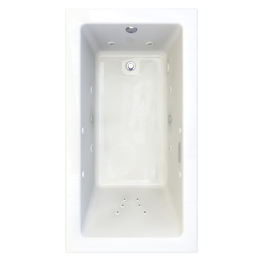 American Standard Studio 66 in L x 36 in W x 22.5 in H Arctic Acrylic Rectangular Drop In Whirlpool Tub and Air Bath