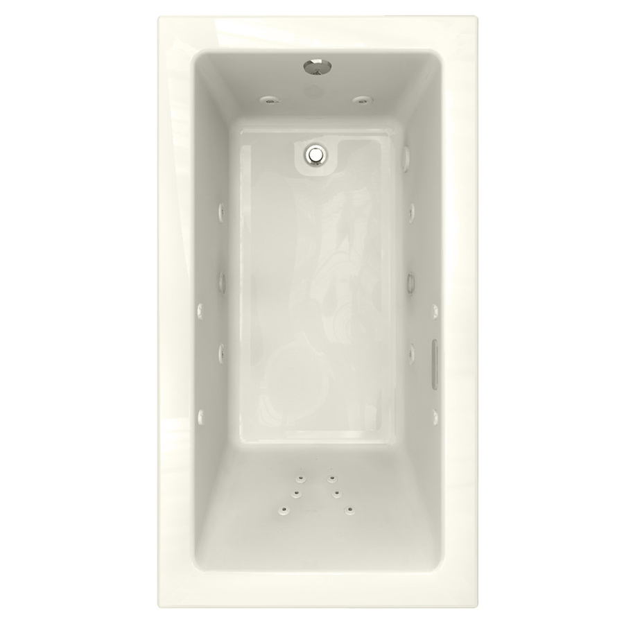 American Standard Studio 66 in L x 36 in W x 22.5 in H Linen Acrylic Rectangular Drop In Whirlpool Tub and Air Bath