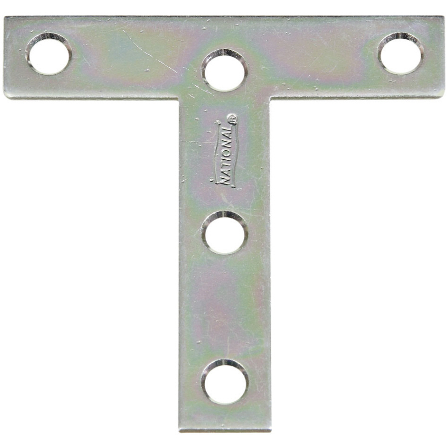 Stanley National Hardware 2 Pack 3 in x 3 in Zinc Plated T Plate Brackets