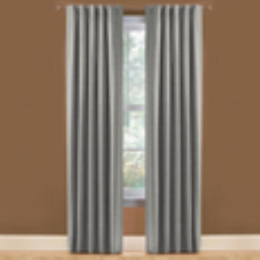 Style Selections Roberta 84 in L Solid Blue Thermal Rod Pocket Curtain Panel