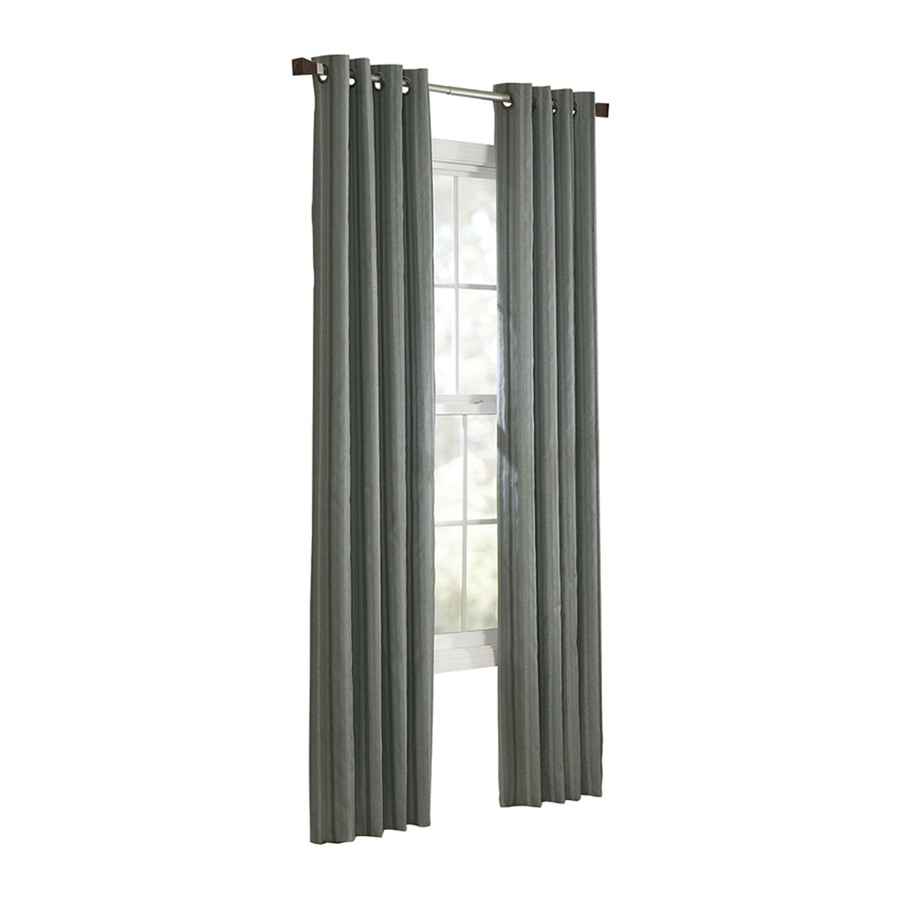 allen + roth City Park 84 in L Striped Spa Grommet Curtain Panel