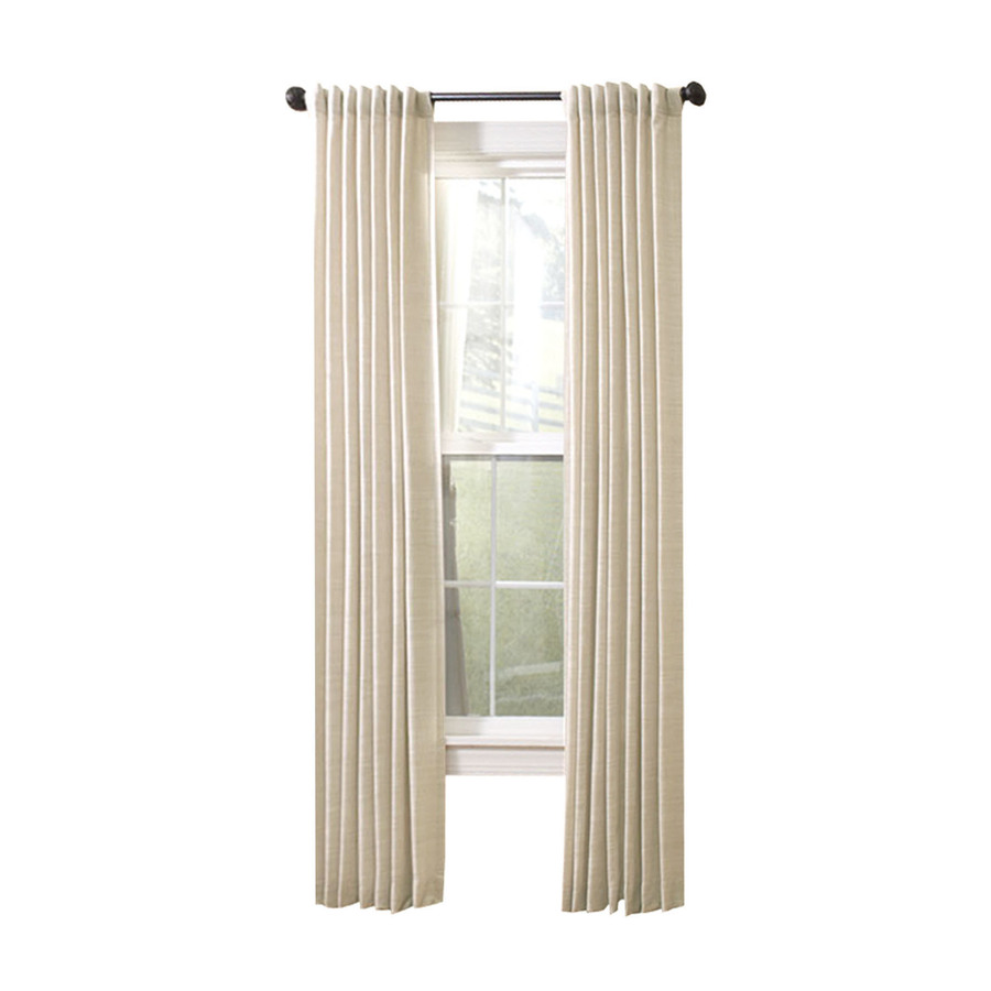 allen + roth Evington 84 in L Solid Linen Back Tab Curtain Panel