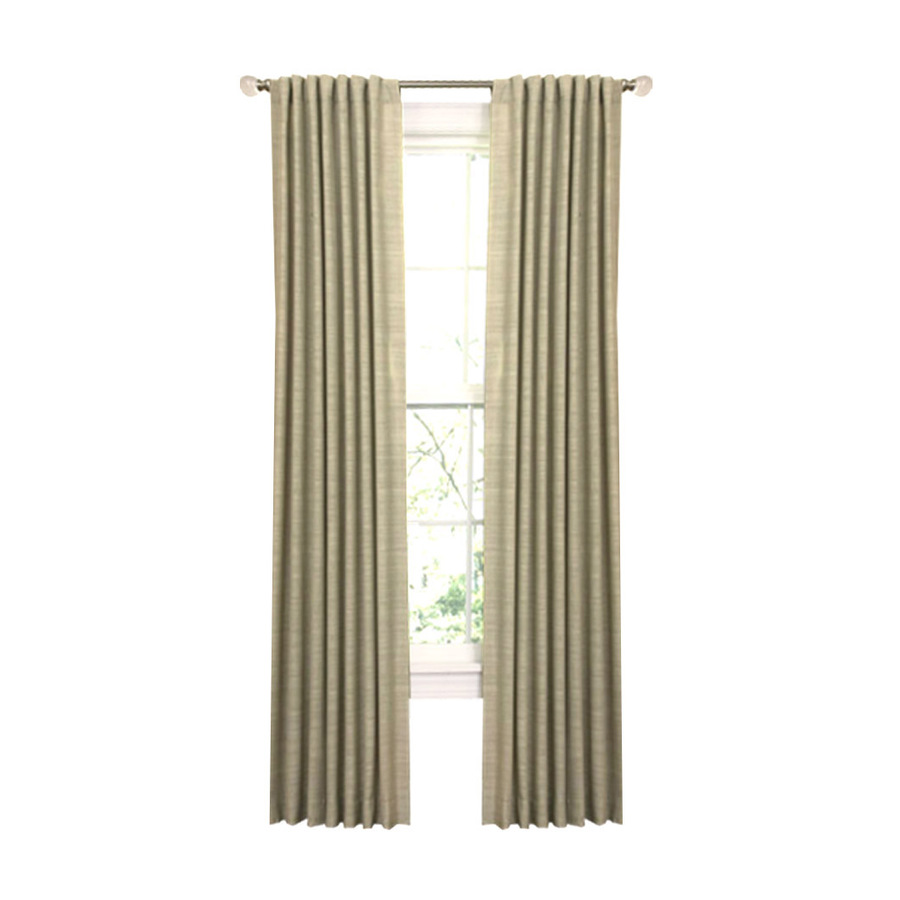 allen + roth Evington 84 in L Solid Sea Grass Back Tab Curtain Panel