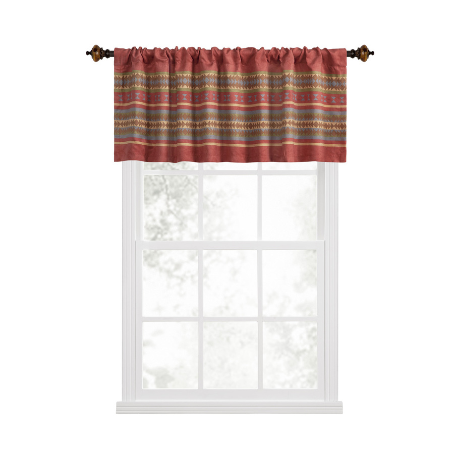 Style Selections 17 in L Red Horne Tailored Valance