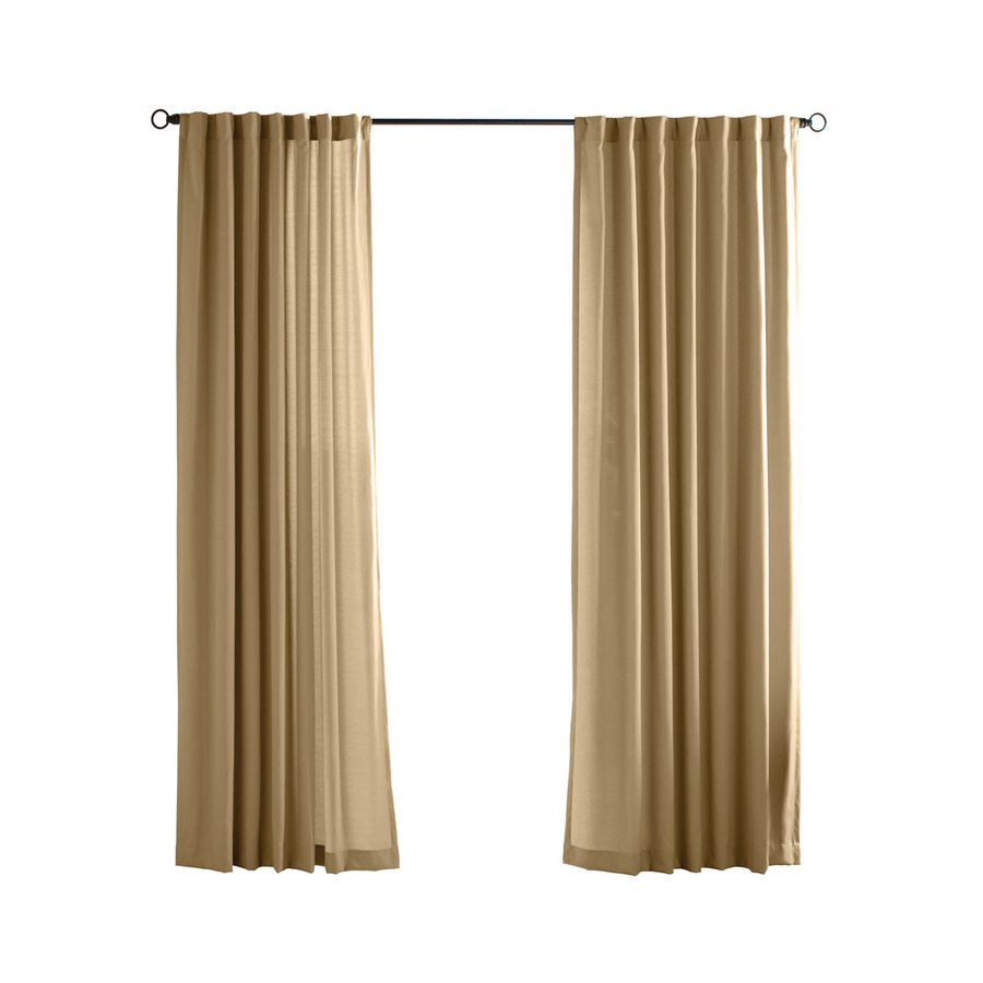 Solaris 108 in L Khaki Canvas Solid Outdoor Window Curtain Panel