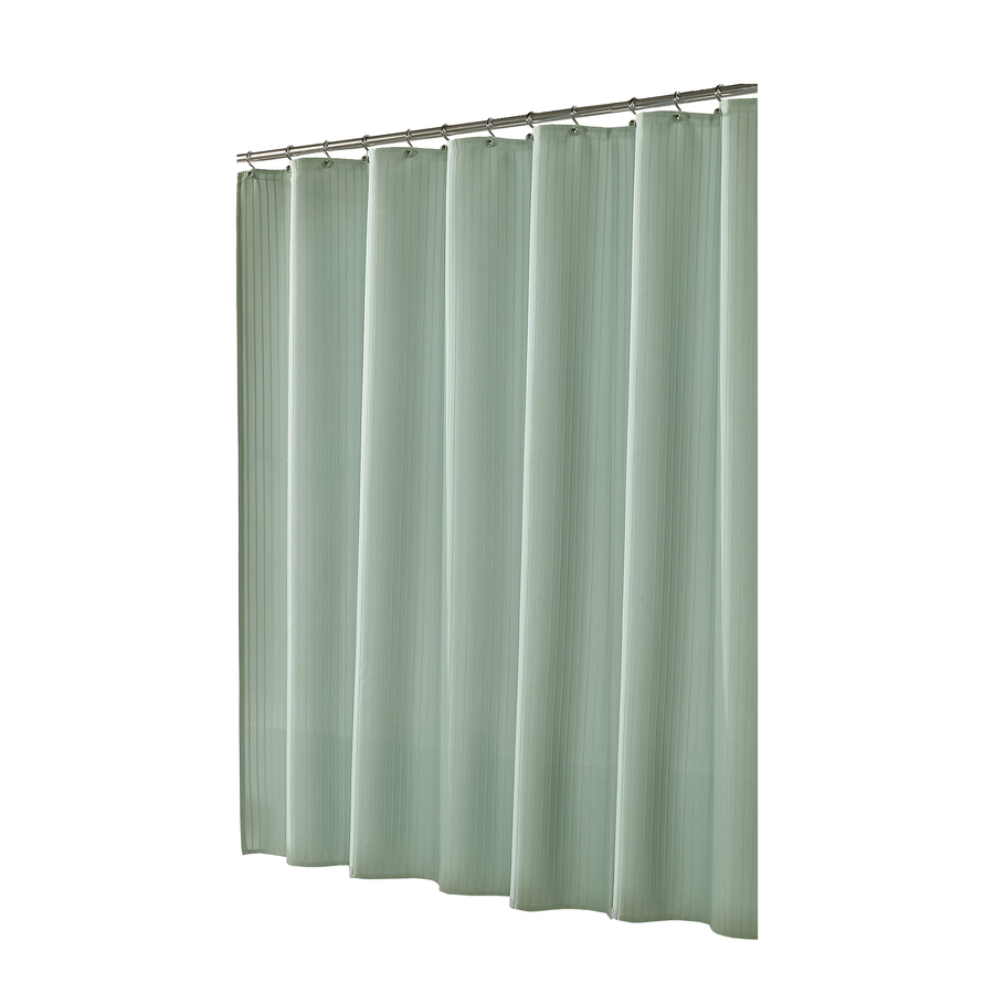 allen + roth Polyester Aqua Shower Curtain