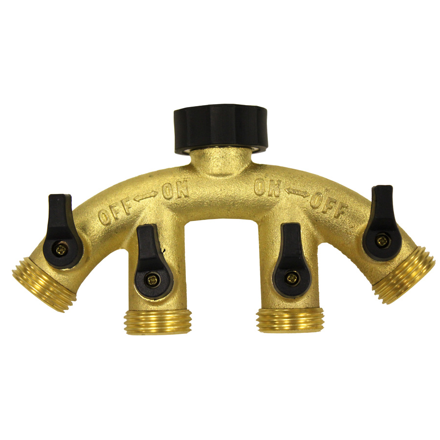 Gilmour Brass 4 Way Restricted Flow Water Shut Off