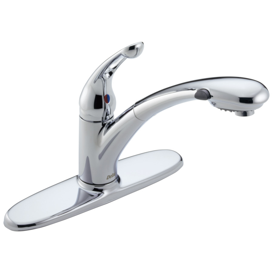 Delta Signature Chrome 1 Handle Pull Out Kitchen Faucet