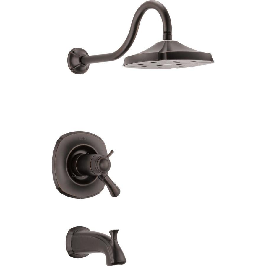 Delta Addison Thermostatic Venetian Bronze 1 Handle Bathtub and Shower Faucet Trim Kit with Rain Showerhead