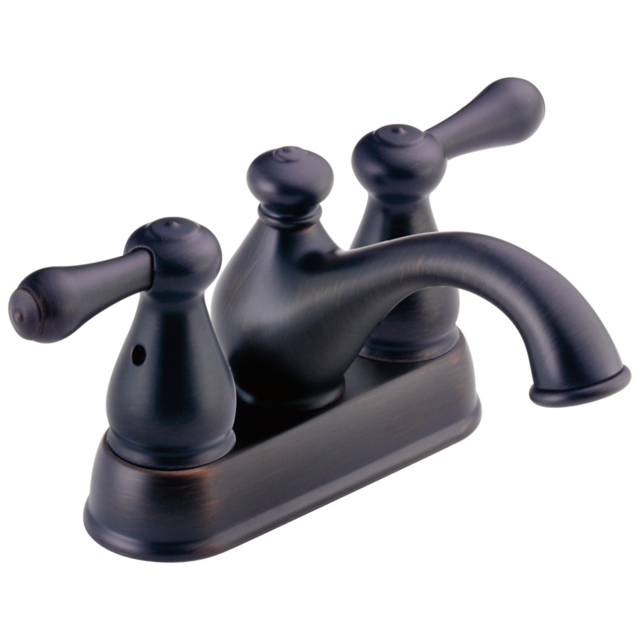 Delta Leland Venetian Bronze 2 Handle 4 in Centerset WaterSense Bathroom Sink Faucet (Drain Included)