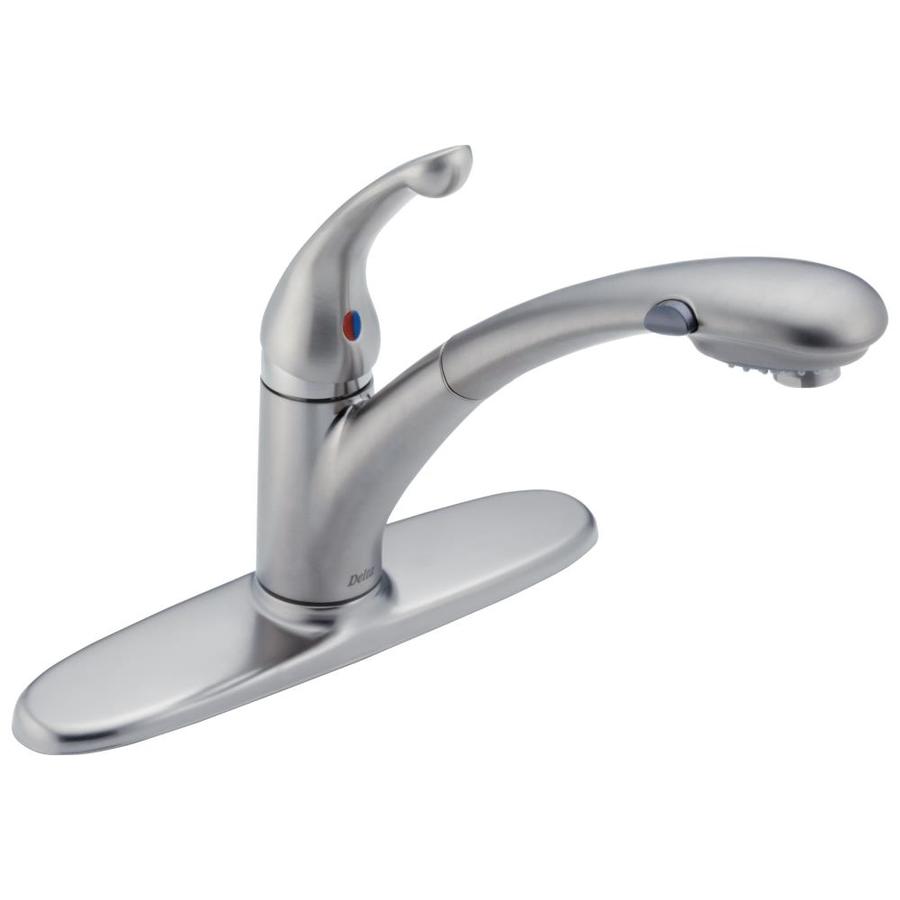 Delta Signature Arctic Stainless Pull Out Kitchen Faucet
