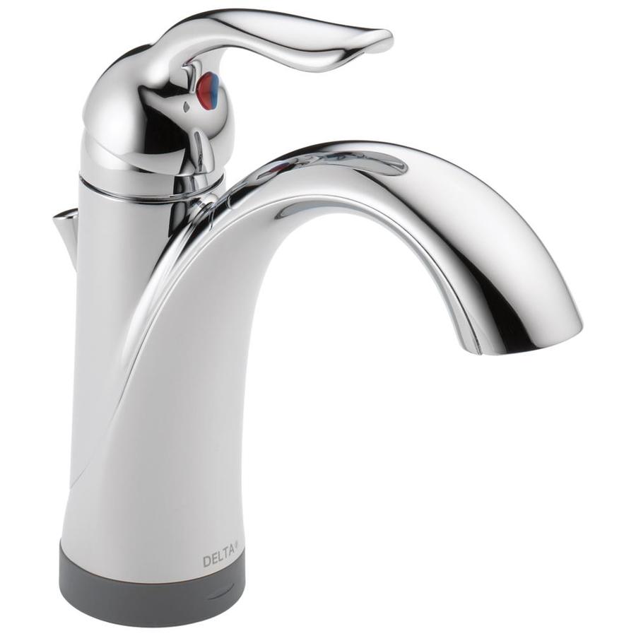 Delta Lahara Touch2O.Xt Chrome 1 Handle 4 in Centerset WaterSense Bathroom Faucet (Drain Included)