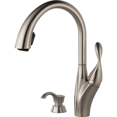 Zoomed Delta Berkley Stainless 1 Handle Pull Down Kitchen Faucet