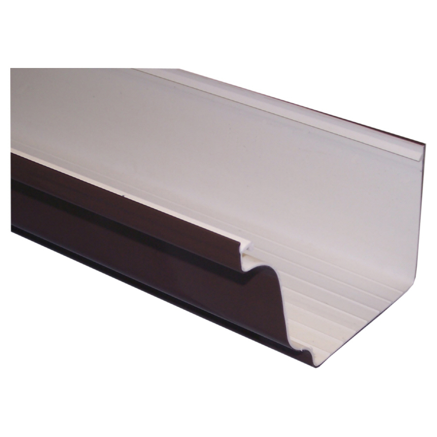 Severe Weather 4 7/8 in Brown Vinyl Severe Weather Vinyl Gutter 10 ft