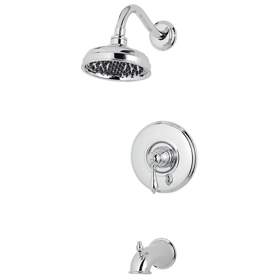 Pfister Marielle Polished Chrome 1 Handle Bathtub and Shower Faucet Trim Kit with Rain Showerhead