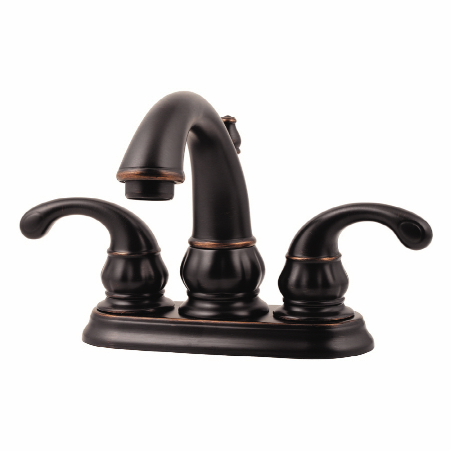 Pfister Treviso Tuscan Bronze 2 Handle 4 in Centerset WaterSense Bathroom Faucet (Drain Included)