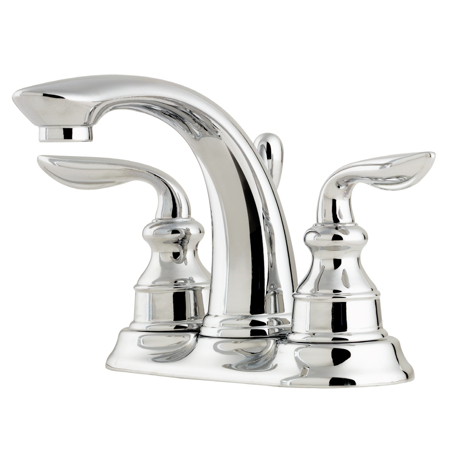 Pfister Avalon Polished Chrome 2 Handle 4 in Centerset WaterSense Bathroom Sink Faucet (Drain Included)