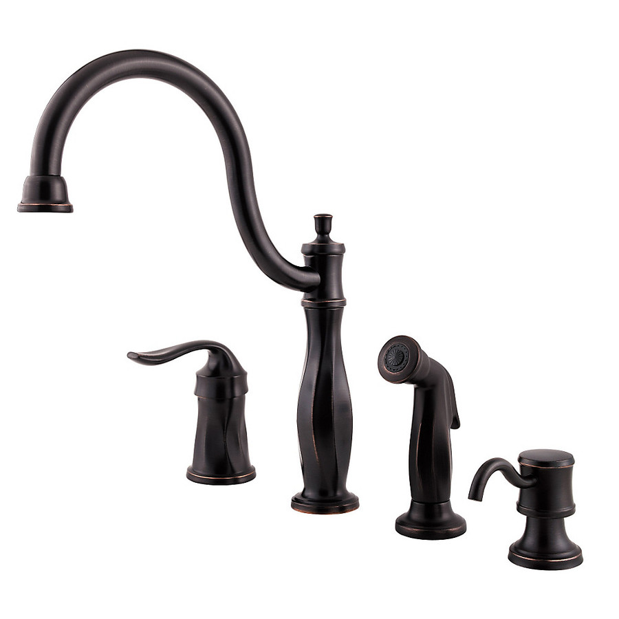 Pfister Cadenza Tuscan Bronze 1 Handle High Arc Kitchen Faucet