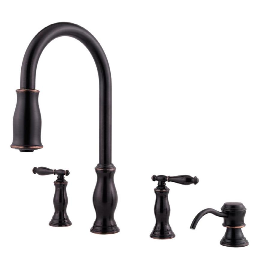 Pfister Hanover Tuscan Bronze 2 Handle Pull Down Kitchen Faucet