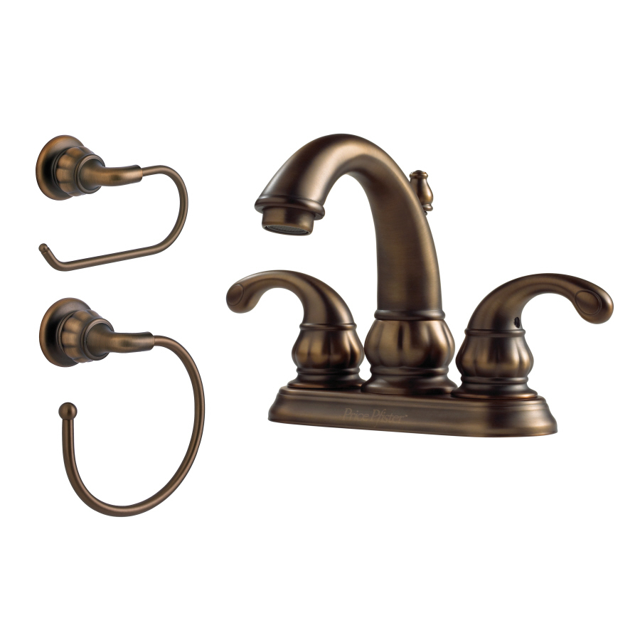 Pfister Treviso Velvet Aged Bronze 2 Handle 4 in Centerset WaterSense Bathroom Sink Faucet (Drain Included)
