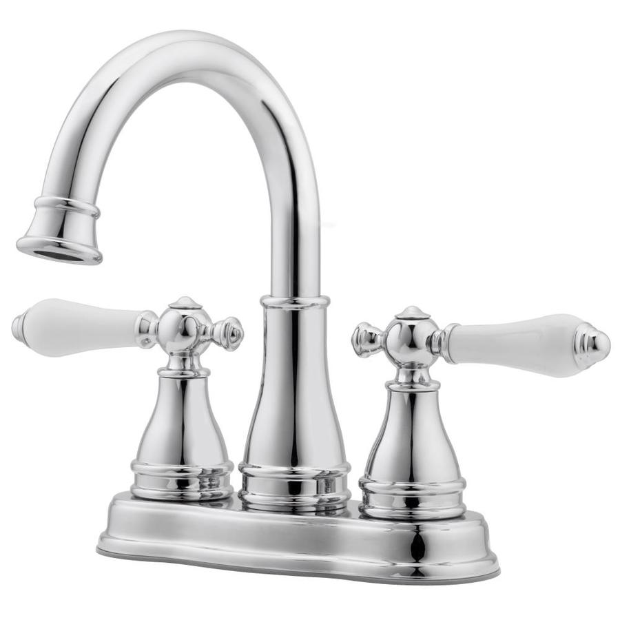 Pfister Sonterra Polished Chrome 2 Handle 4 in Centerset WaterSense Bathroom Faucet (Drain Included)