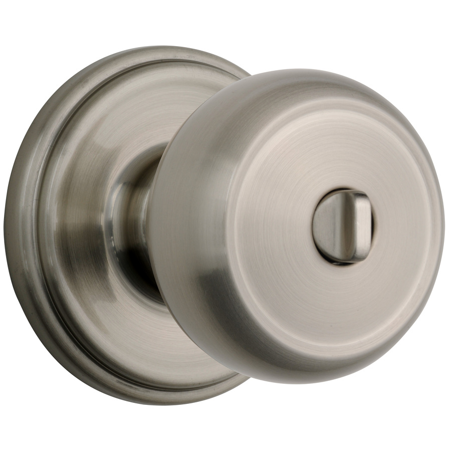 Brinks Home Security Push Pull Rotate Satin Nickel Round Turn Lock Residential Privacy Door Knob