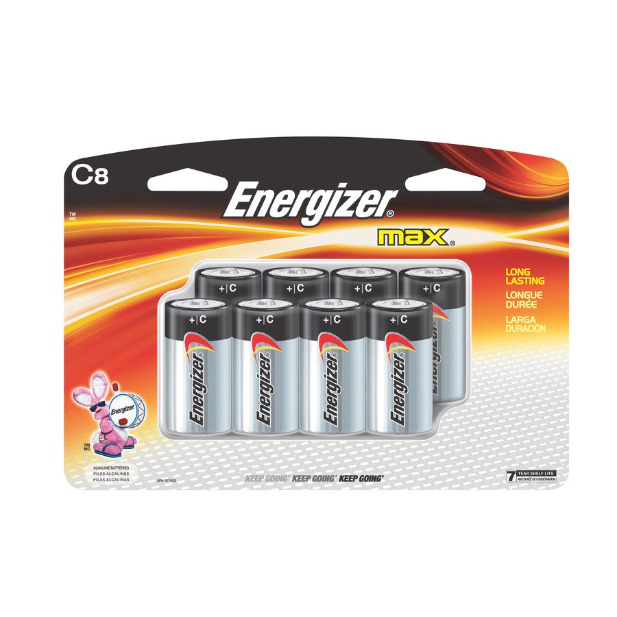 Energizer 8 Pack C Alkaline Batteries