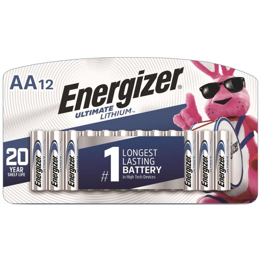 Energizer Ultimate Lithium AA Batteries (12-Pack) | L91SBP-12